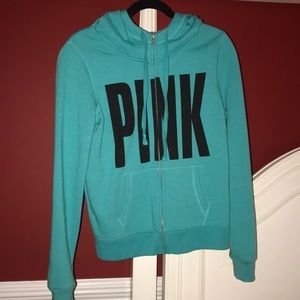 Blue Pink Zip Up Hoodie